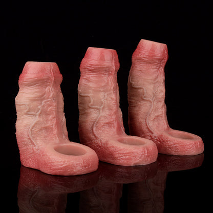 JH20 Luxe Girth-Enhancing Penis Sleeve 4–5.5 Inch (3 sizes) with Open Fit Design and Realistic Skin Feel