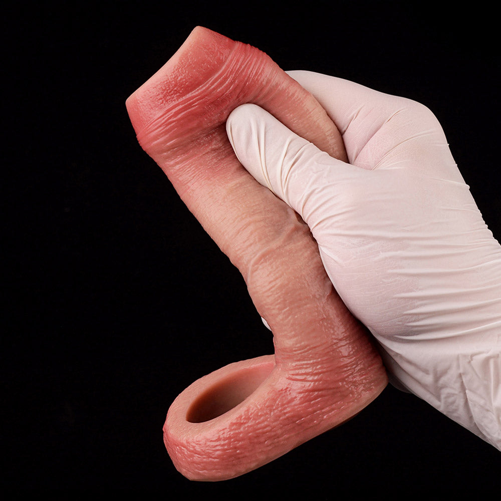 JH20 Luxe Girth-Enhancing Penis Sleeve 4–5.5 Inch (3 sizes) with Open Fit Design and Realistic Skin Feel