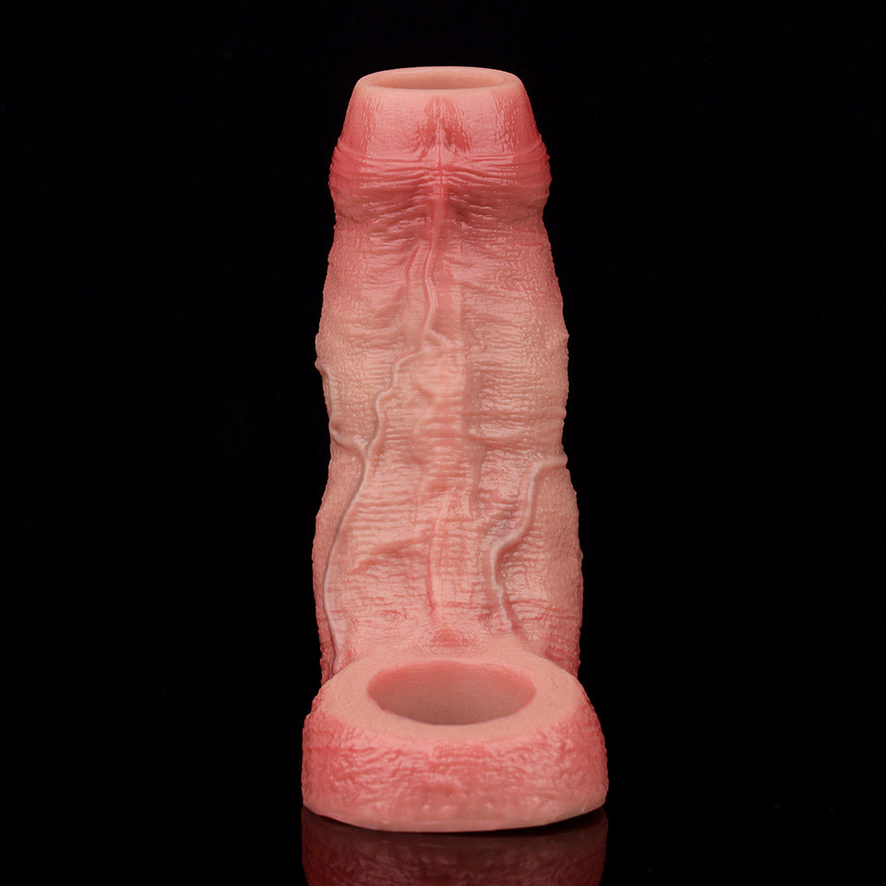 JH20 Luxe Girth-Enhancing Penis Sleeve 4–5.5 Inch (3 sizes) with Open Fit Design and Realistic Skin Feel