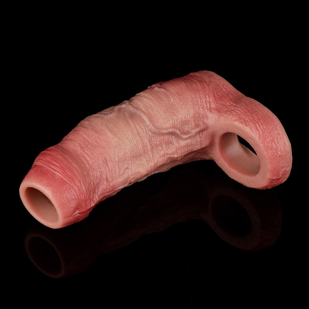JH20 Luxe Girth-Enhancing Penis Sleeve 4–5.5 Inch (3 sizes) with Open Fit Design and Realistic Skin Feel