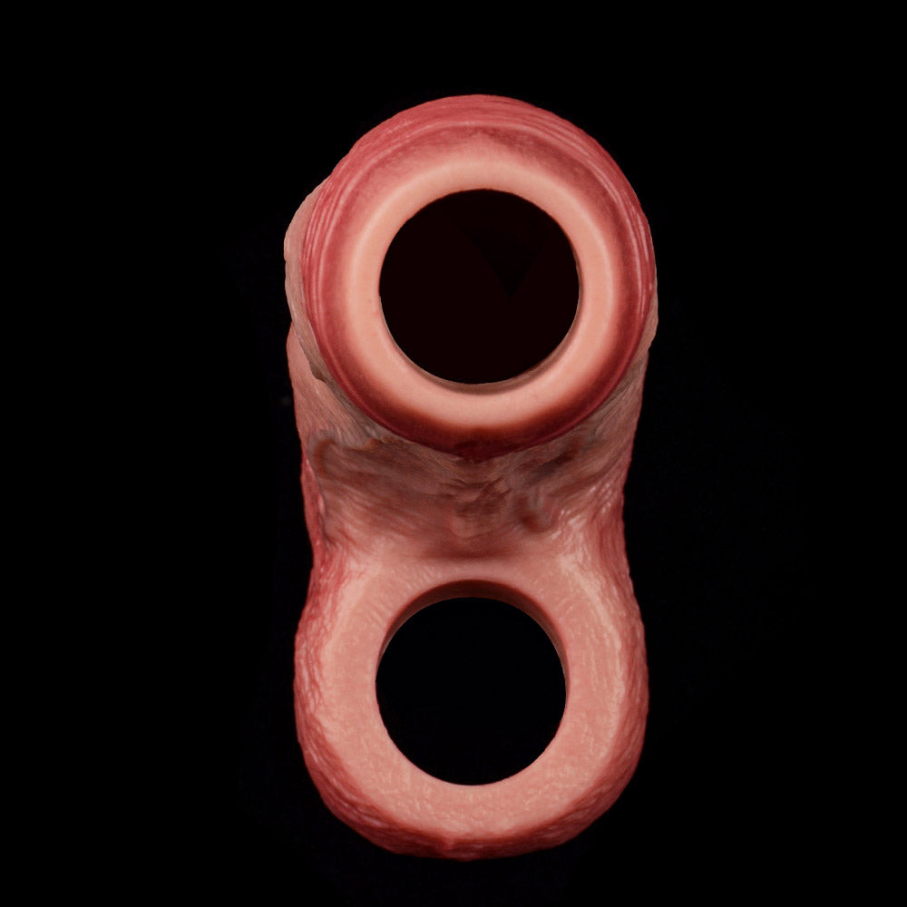 JH20 Luxe Girth-Enhancing Penis Sleeve 4–5.5 Inch (3 sizes) with Open Fit Design and Realistic Skin Feel