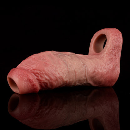 JH21 Luxe Ultra-Realistic Silicone Penis Thickening Sleeve 4–7 Inch (4 sizes) with Exposed Glans