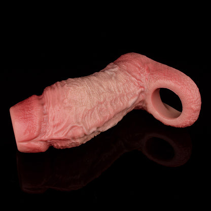 JH23 Luxe Lifelike Silicone Penis Thickening Sleeve 4–5 Inch (3 sizes) with Exposed Glans