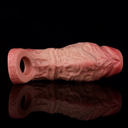 JH24 Luxe Lifelike Silicone Penis Girth Enhancing Sleeve 4–6 Inch (4 sizes) with Bare Glans