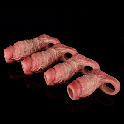 JH24 Luxe Lifelike Silicone Penis Girth Enhancing Sleeve 4–6 Inch (4 sizes) with Bare Glans