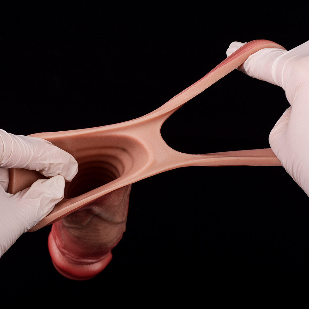 JH25 Luxe Realistic Open-Ended Penis Sleeve 4–6 Inch (3 sizes) with Girth Enhancement and Lifelike Vein Texture