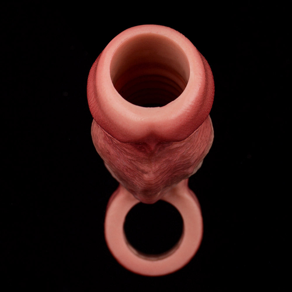 JH25 Luxe Realistic Open-Ended Penis Sleeve 4–6 Inch (3 sizes) with Girth Enhancement and Lifelike Vein Texture