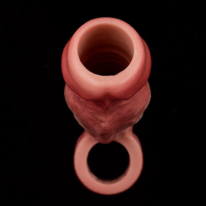 JH25 Luxe Realistic Open-Ended Penis Sleeve 4–6 Inch (3 sizes) with Girth Enhancement and Lifelike Vein Texture