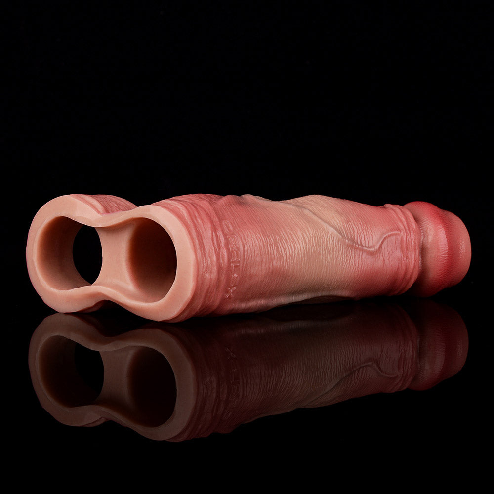 JH25 Luxe Realistic Open-Ended Penis Sleeve 4–6 Inch (3 sizes) with Girth Enhancement and Lifelike Vein Texture