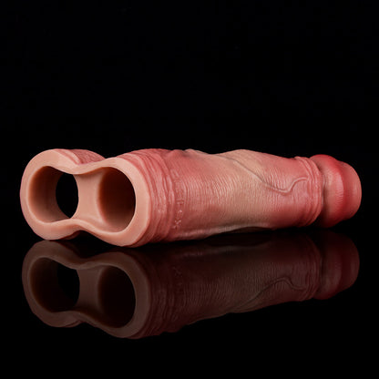 JH25 Luxe Realistic Open-Ended Penis Sleeve 4–6 Inch (3 sizes) with Girth Enhancement and Lifelike Vein Texture