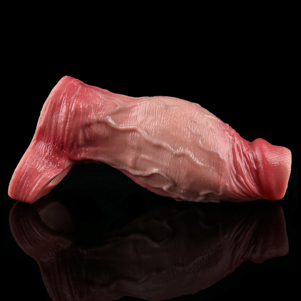 JH38 Luxe Khukuri-Inspired Open-Ended Penis Enhancer 6 Inch with Massive 2.5" Girth-Boosting Diameter and Realistic Skin Texture