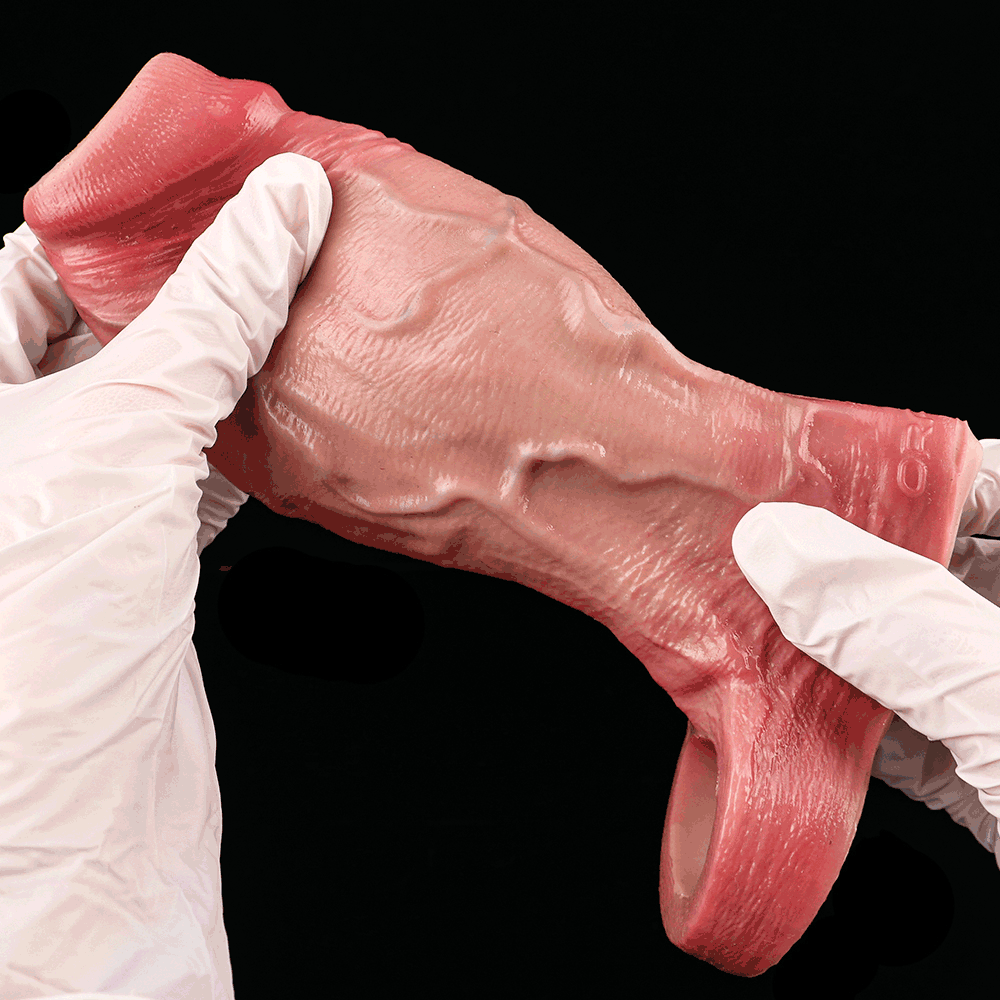 JH38 Luxe Khukuri-Inspired Open-Ended Penis Enhancer 6 Inch with Massive 2.5" Girth-Boosting Diameter and Realistic Skin Texture