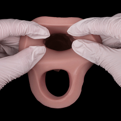 JH84 Luxe Real Feel Silicone Penis Extender 6 Inch with Exquisite Skin Detailing and Added 1 Inch Boost