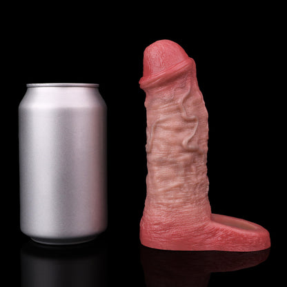 JH84 Luxe Real Feel Silicone Penis Extender 6 Inch with Exquisite Skin Detailing and Added 1 Inch Boost