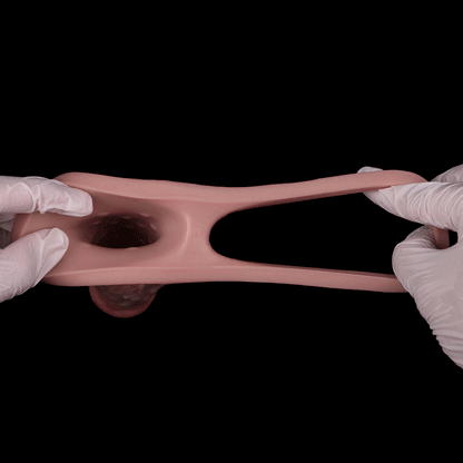 JH85 Luxe Compact Silicone Penis Extension Sleeve 5.5 Inch with Realistic Skin Texture and Added 1 Inch Length