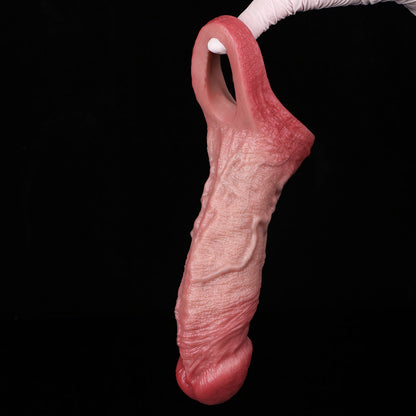 JH87 Luxe Realistic Silicone Penis Extension Sleeve 6.5 Inch with Prominent Veins and Added 1.5 Inch Length