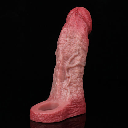 JH87 Luxe Realistic Silicone Penis Extension Sleeve 6.5 Inch with Prominent Veins and Added 1.5 Inch Length