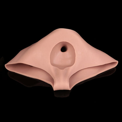 JK05 Realistic Large Head Hollow Strap-On Penis Sleeve 9 Inch with Sculpted Thick Veins and 3.5-Inch Extra Extension