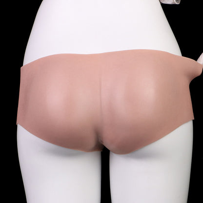 JK07 Upcurved Luxe Silicone Hollow Strap-On Penis Sleeve 6.5 Inch with G-Spot Sculpted Ridge and Lifelike Texture