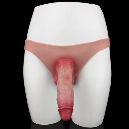 JK12 Luxe Hollow Strap-On Penis Sleeve 7.5 Inch with Natural Fit Waistband and Sculpted Real-Skin Texture
