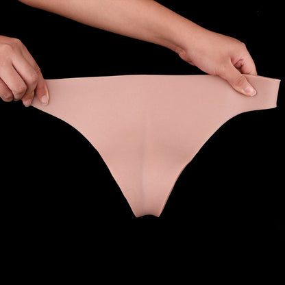 JK12 Luxe Hollow Strap-On Penis Sleeve 7.5 Inch with Natural Fit Waistband and Sculpted Real-Skin Texture