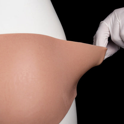 JK13 Luxe Full Silicone Hollow Strap-On Penis Sleeve 7.5 Inch with Ultra Realistic Soft Skin and Flexible Waist Fit