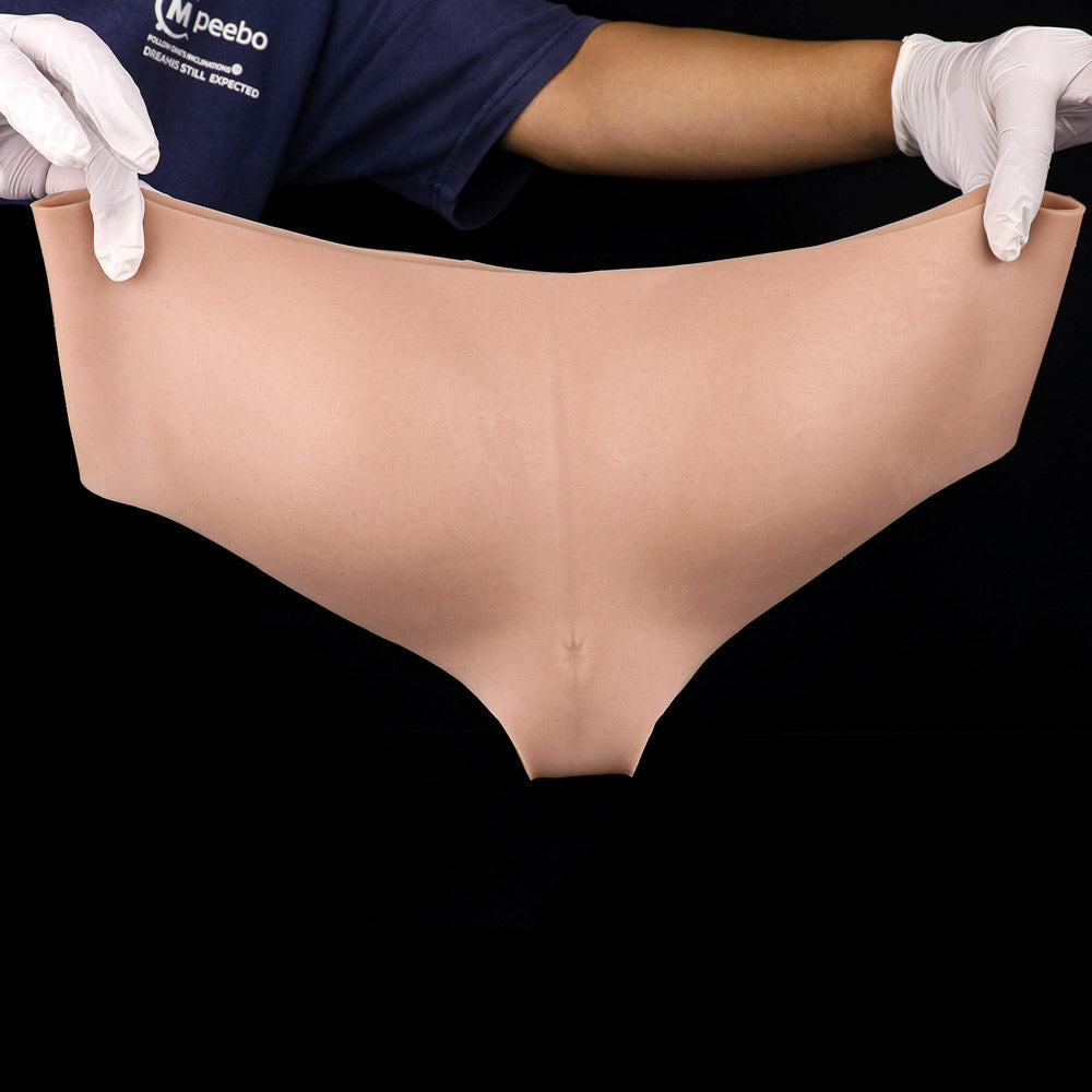 JK13 Luxe Full Silicone Hollow Strap-On Penis Sleeve 7.5 Inch with Ultra Realistic Soft Skin and Flexible Waist Fit