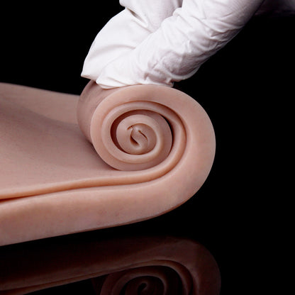 JK15 Luxe Liquid Silicone Hollow Strap-On Penis Sleeve 6.5 Inch with Lifelike Texture and Secure Body Fit