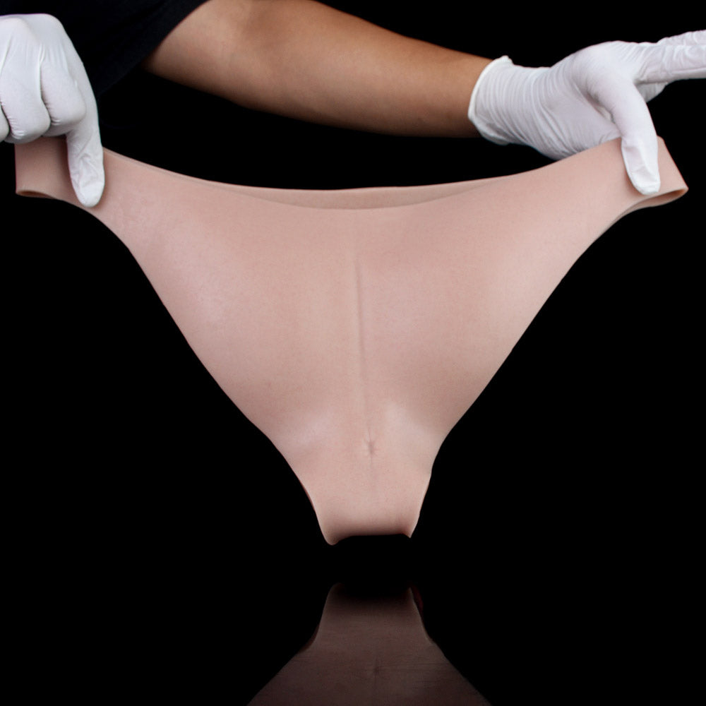 JK15 Luxe Liquid Silicone Hollow Strap-On Penis Sleeve 6.5 Inch with Lifelike Texture and Secure Body Fit