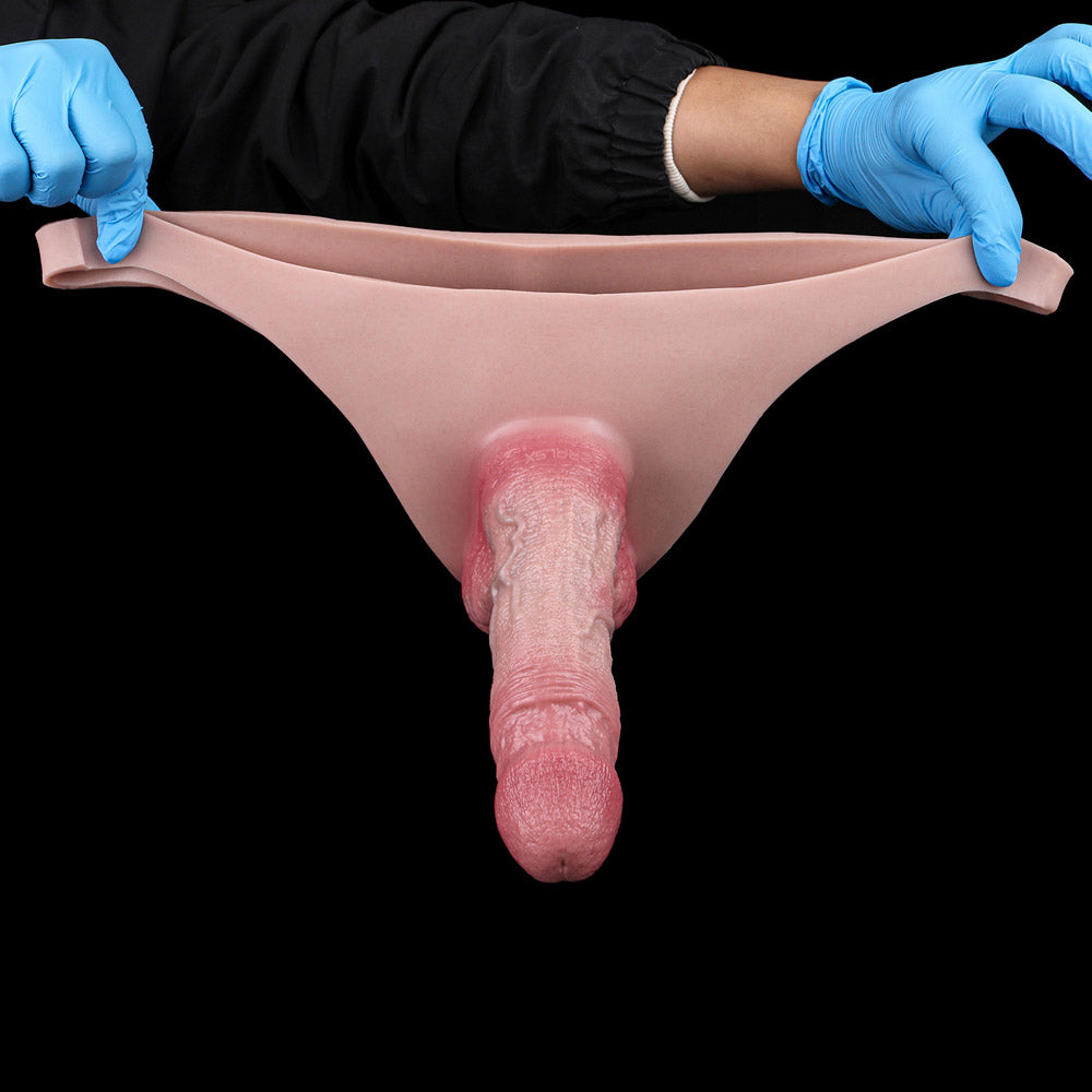 JK18 Luxe Realistic Hollow Strap-On Penis Sleeve 7.5 Inch with 3-Inch Extra Extension and Snug 4.5-Inch Interior