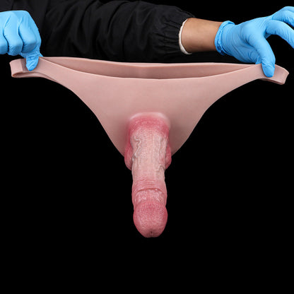 JK18 Luxe Realistic Hollow Strap-On Penis Sleeve 7.5 Inch with 3-Inch Extra Extension and Snug 4.5-Inch Interior