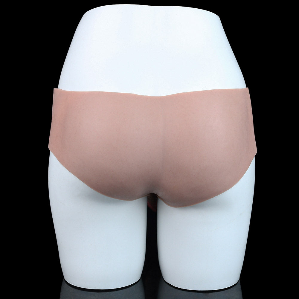 JK19 Luxe Large Full Silicone Hollow Strap-On Penis Sleeve 9 Inch with Realistic Veins and Sculpted Crown Detail