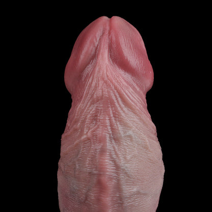 JK19 Luxe Large Full Silicone Hollow Strap-On Penis Sleeve 9 Inch with Realistic Veins and Sculpted Crown Detail