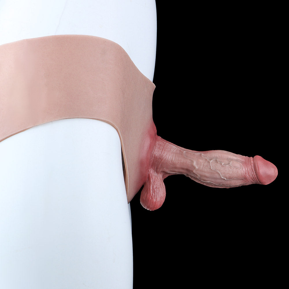 JK20 Beginners Silicone Hollow Strap-On 6 Inch with Open-Butt Jockstrap Design and Continuous Airflow