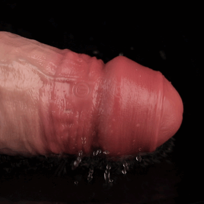 JV73 Luxe Uncut Realistic Vibrating Penis Extender 8.5 Inch with 10 Vibration Modes and Deep G-Spot Pleasure
