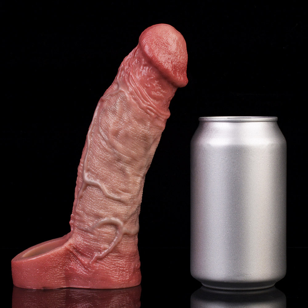 JV76 Luxe Realistic Vibrating Penis Extension Sleeve 7.5 Inch with 10 Vibration Modes and Wireless Remote