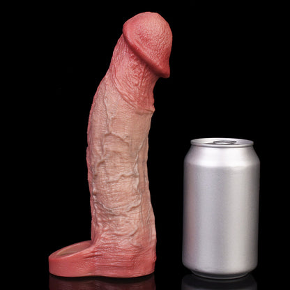 JV78 Luxe Realistic Vibrating Penis Extender 9 Inch with Extra 2.5 Inch Length and 10 Intense Stimulation Patterns