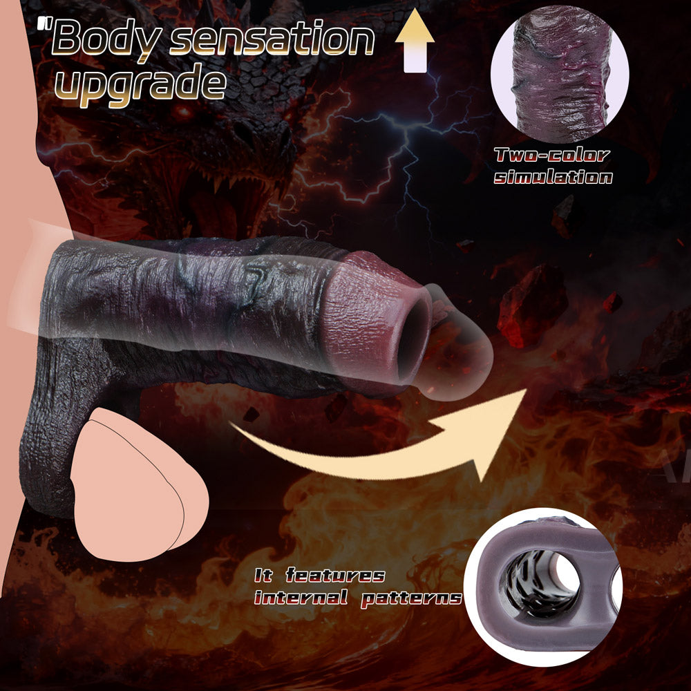 JC22 Luxe Deep Coffee Open-Head Penis Sleeve 4–6 Inch (3 sizes) with Sculpted Texture and Deep-Tone Sensuality
