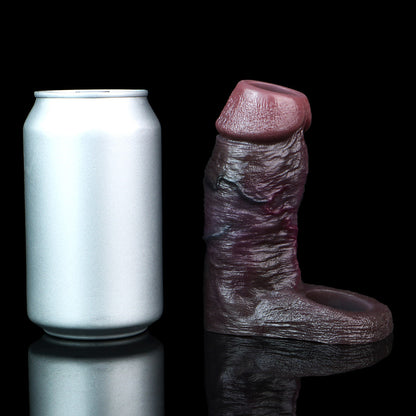 JC22 Luxe Deep Coffee Open-Head Penis Sleeve 4–6 Inch (3 sizes) with Sculpted Texture and Deep-Tone Sensuality