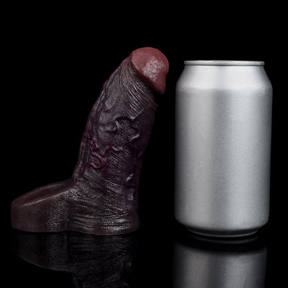 JC69 Luxe Ultra-Realistic Deep Skin Tone Silicone Penis Extender 5.0–6.5 Inch with Lifelike Texture and Ball Loop