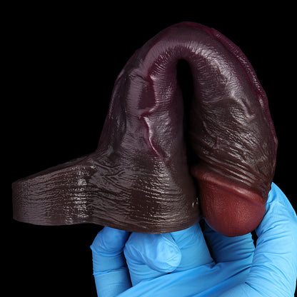 JC72 Luxe Skin-Like Silicone Penis Extender 7 Inch with Rich Deep Skin Tone and Perfect G-Spot Stimulation