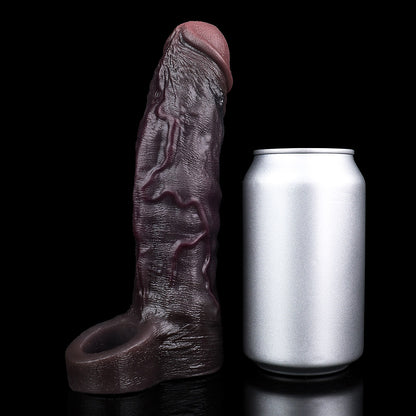 JE72 Luxe Rich Espresso Vibrating Penis Extender 7 Inch with Wireless Remote and 10 Powerful Modes for G-Spot Stimulation