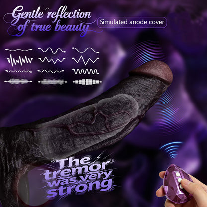 JE83 Luxe Realistic Deep-Skin-Tone Vibrating Penis Extension Sleeve 8 Inch with 3 Inch Instant Boost and Wireless Remote
