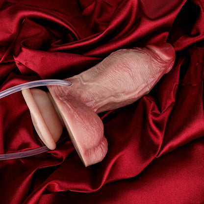 CQ509 Luxe Silicone Dildo 6 Inch with Inflatable Thickness Squirting Function and Realistic Veins