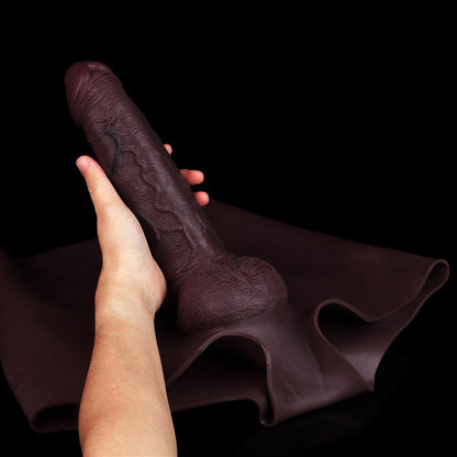 JS16 Luxe Premium Silicone Hollow Strap-on 9.5 Inch with 5 Inch Solid Extension and Total Locked-In Support