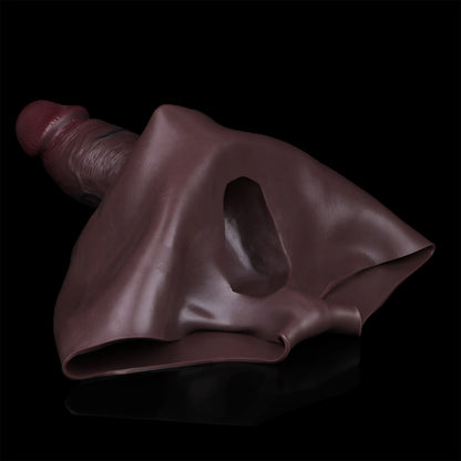JS31 Luxe Ultra-Girthy Hollow Strap-On Penis Sleeve 9.5 Inch with Refined Veins and 3.1 Inch Max Diameter