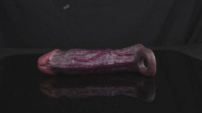 JC81 Luxe Ultra-Realistic Penis Extender 9 Inch with Big Head and Thickened Upper Shaft in Rich Deep Skin Tone